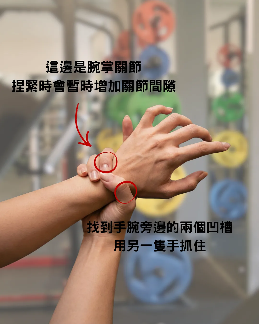 步驟1-尋找腕掌關節凹槽