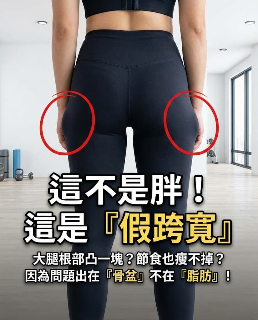假跨寬與臀凹陷，先看髖關節控制