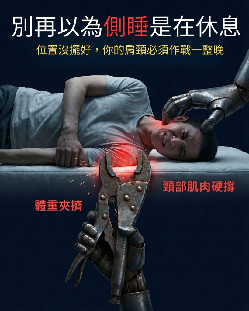 側睡肩膀痛怎麼辦？用兩個高度減輕整晚壓迫