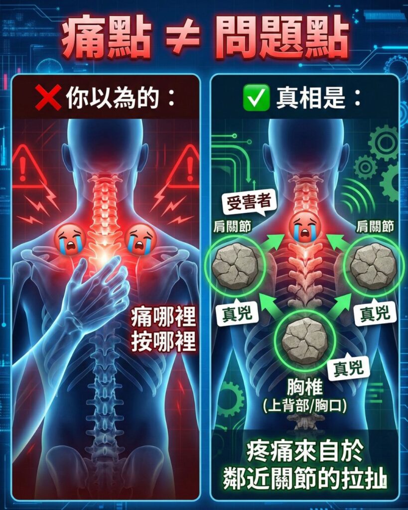 痛哪按哪為什麼沒用？用關節鄰近法則找痠痛源頭