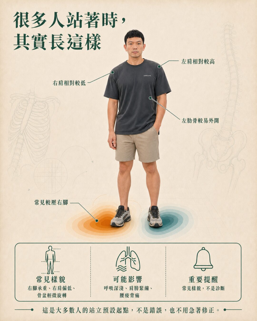 為什麼人體重心會習慣性偏向一側？