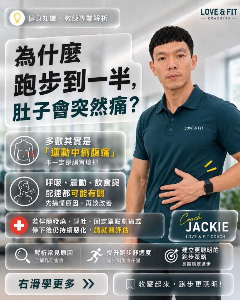 跑步到一半肚子突然痛？常見原因與 2 個改善與預防建議