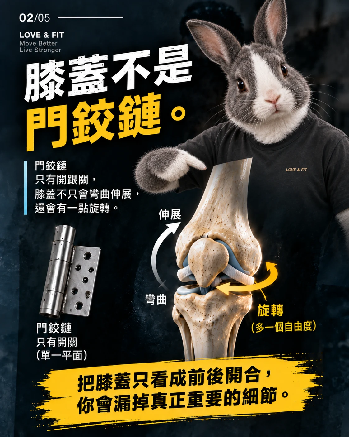 膝蓋不是門鉸鏈。
